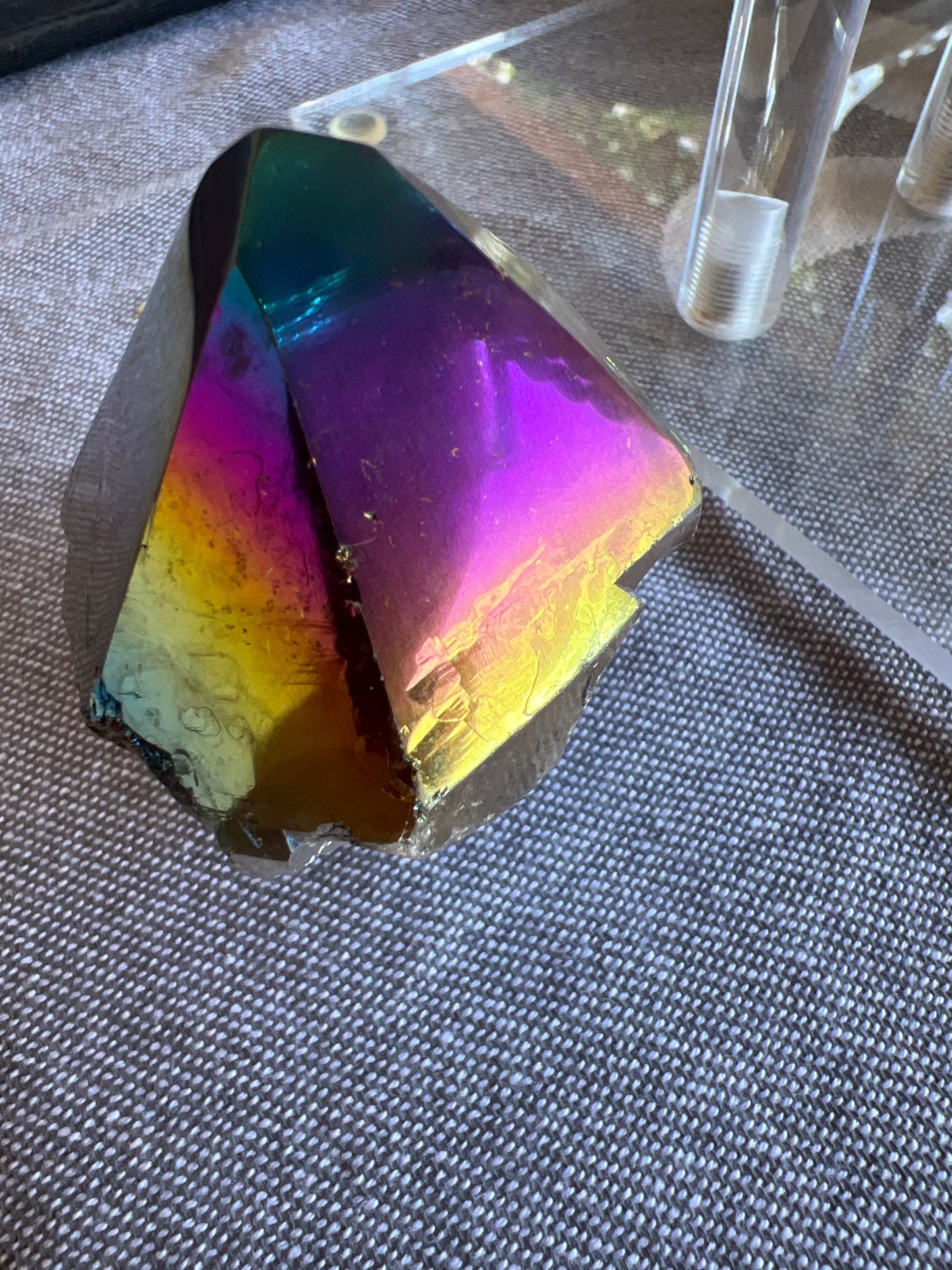 Dark Aura Quartz Top Polish Point Raw Generator