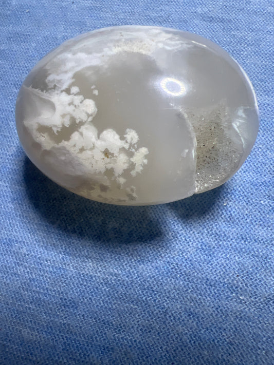 Palmstone : Flower Agate with Druzy Cave