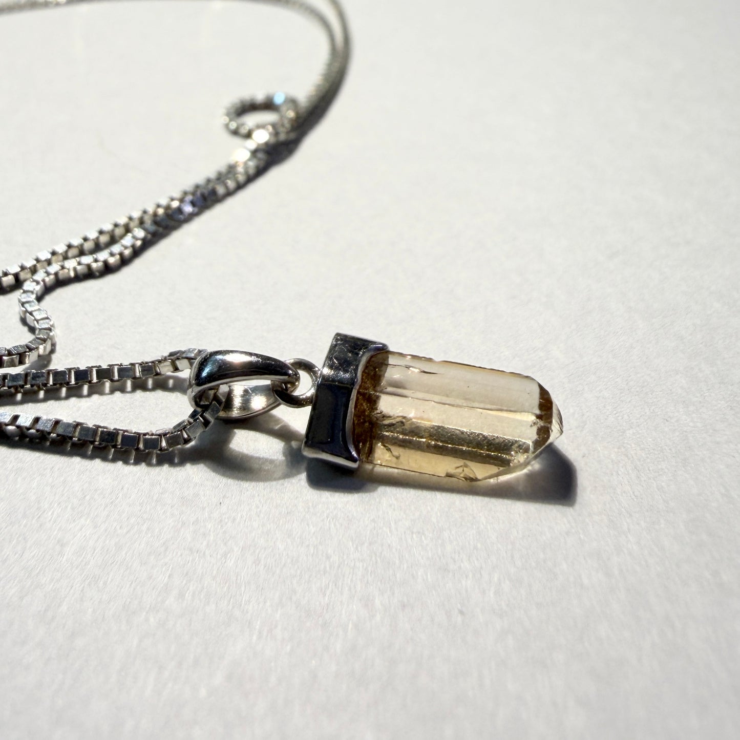 Necklace : Imperial Topaz Pendants, Sterling Silver, 18" and 20", Brazil