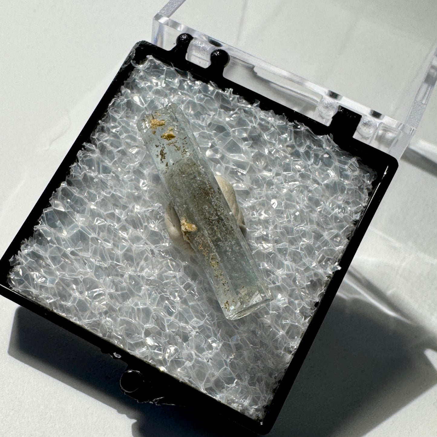 Crystal : Mounted : Natural Aquamarine specimen from Namibia, 1.2 grams, Double Termination