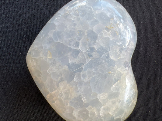 Blue Calcite Hand Polished Heart