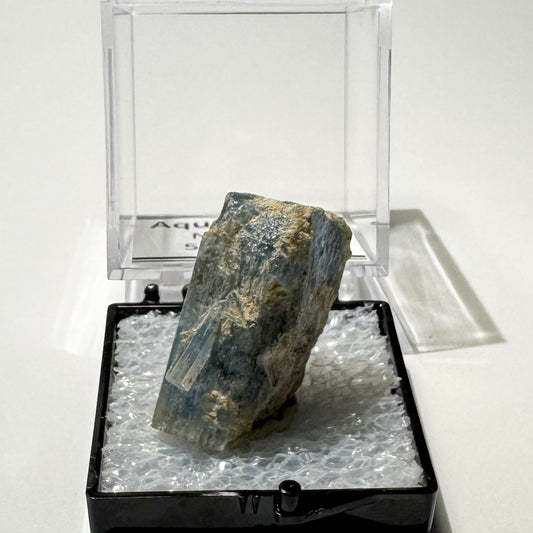 Crystal : Mounted : Natural Aquamarine and Feldspar specimen from Namibia