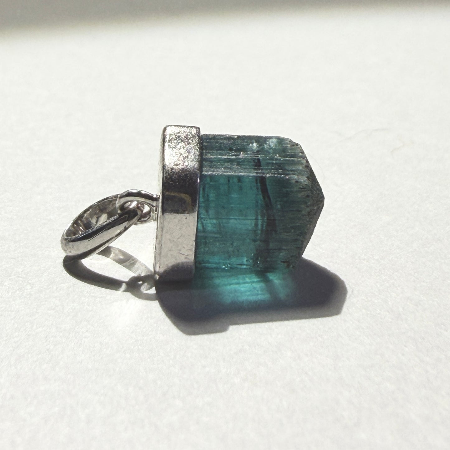 Necklace : Tourmaline Pendant, 2.11gms, Laghman Afghanistan, Sterling Silver