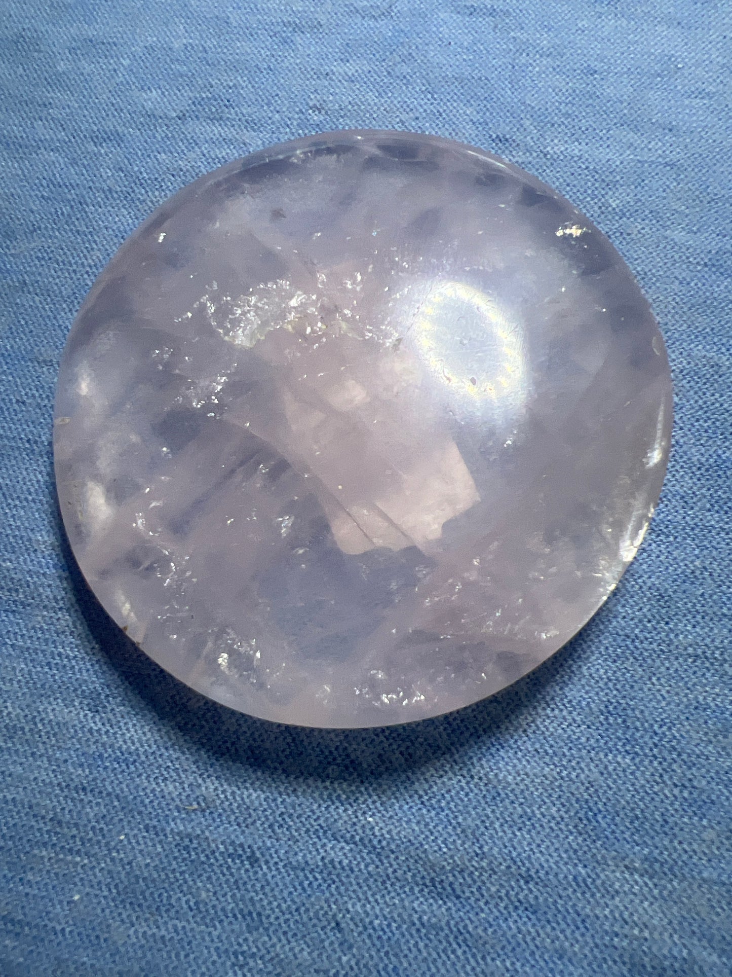Cab : Large Rose Quartz Medallion