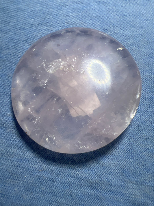 Cab : Large Rose Quartz Medallion