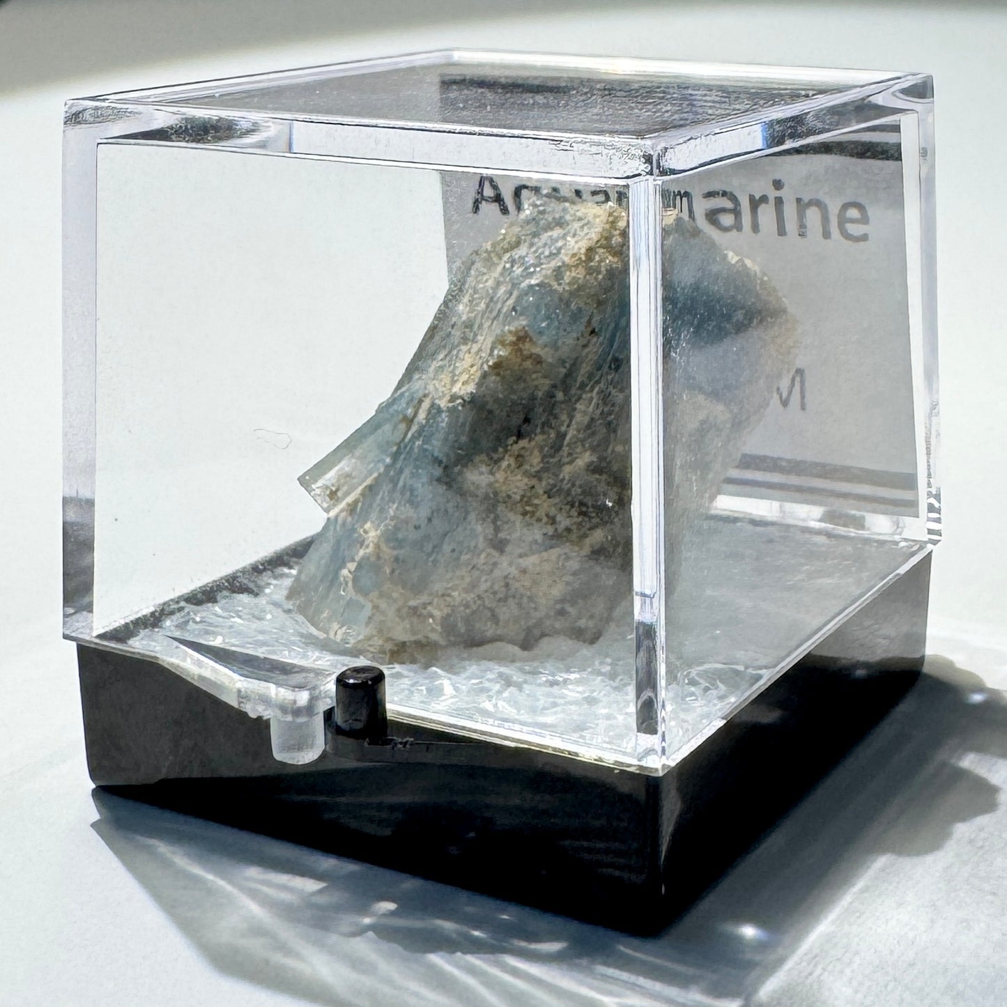 Crystal : Mounted : Natural Aquamarine and Feldspar specimen from Namibia