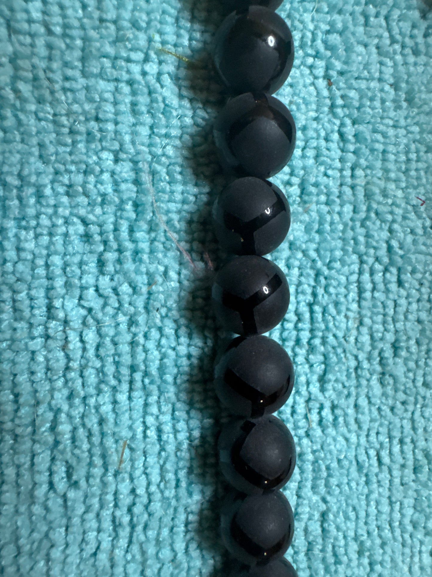 Beads : Black Onyx : Tibetan Net : 10mm or 8mm.  Choice!