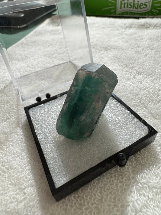 Crystal : Mounted : Watermelon Tourmaline in 2” Acrylic Box, 139ct