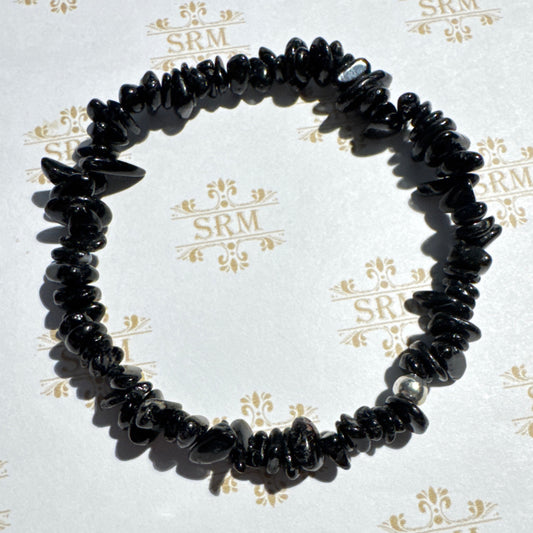 Bracelet : Chip : Black Tourmaline, 7"