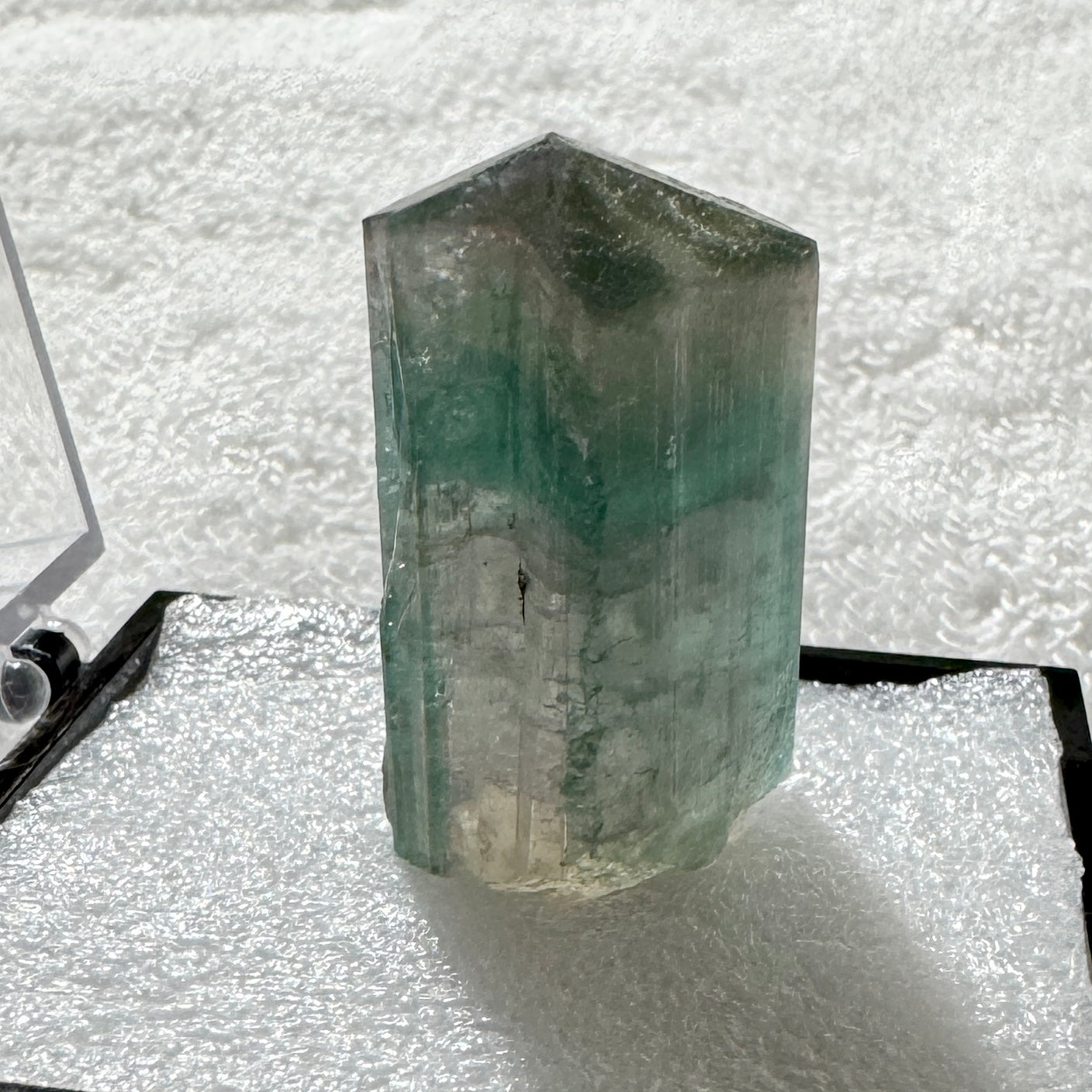 Crystal : Mounted : Watermelon Tourmaline in 2” Acrylic Box, 98ct