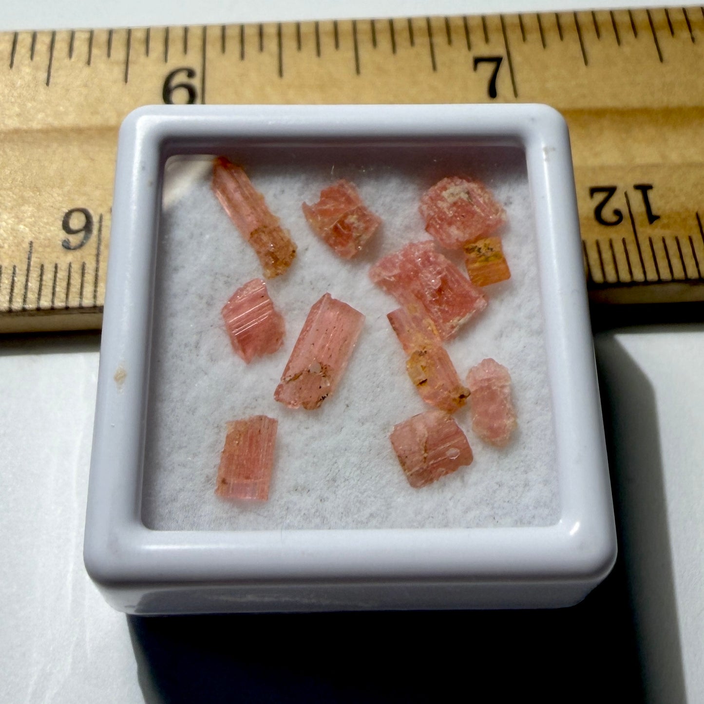 Crystals :  Väyrynenite in specimen box, 2+ carats