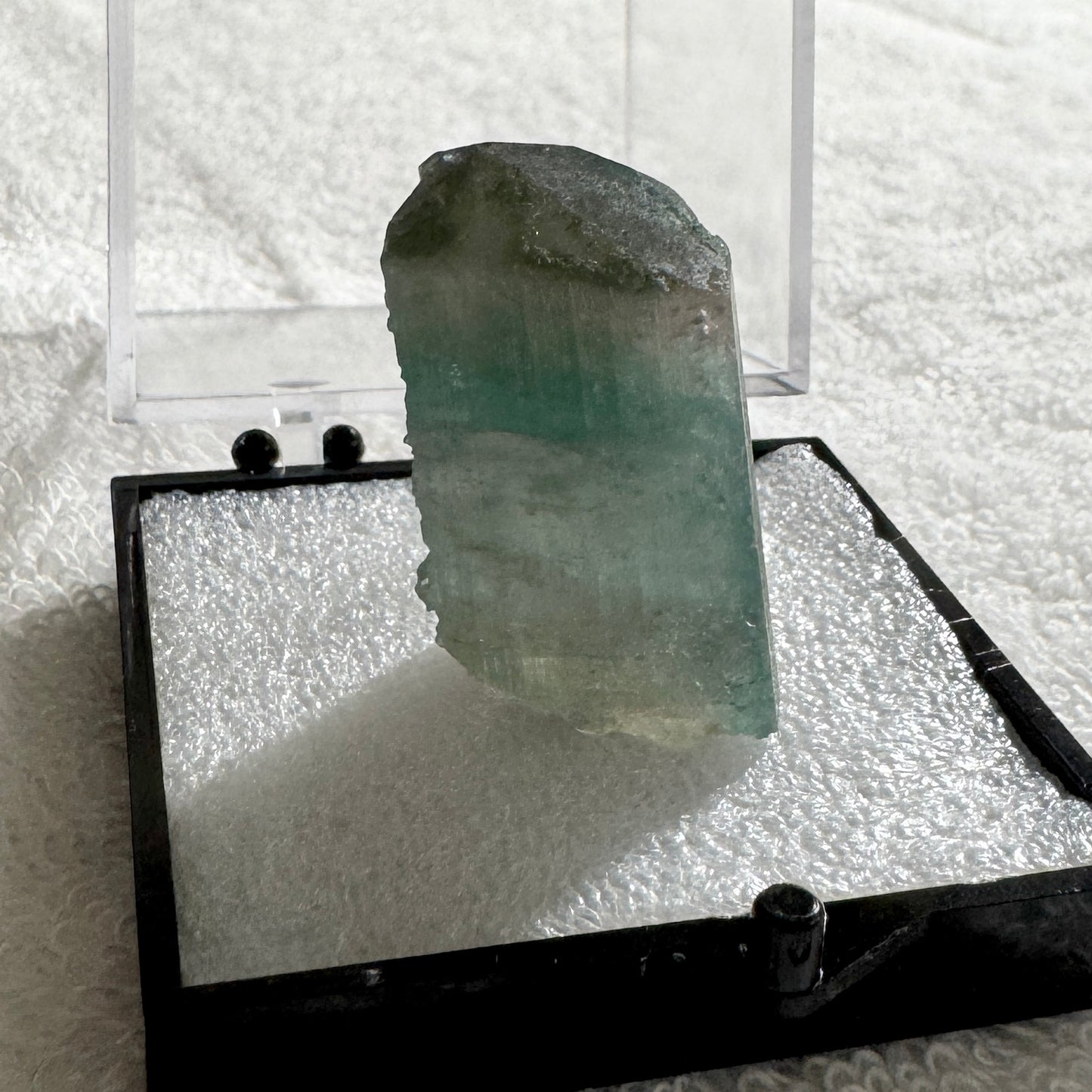 Crystal : Mounted : Watermelon Tourmaline in 2” Acrylic Box, 98ct