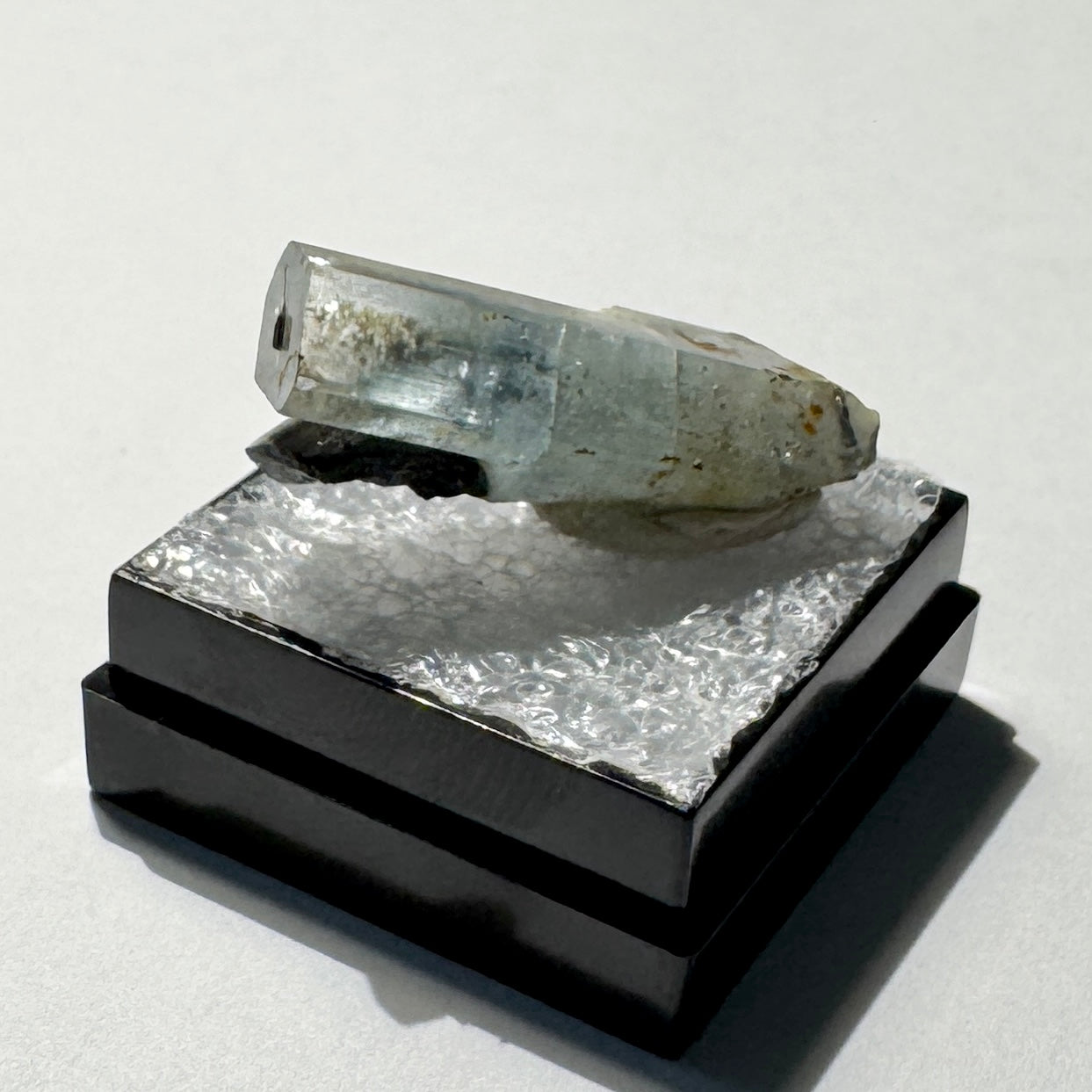 Crystal : Mounted : Natural Aquamarine, Shorl, Feldspar specimen from Namibia