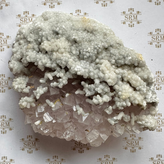 Cluster : Mangano Calcite on Amethyst, ~1¼ lbs