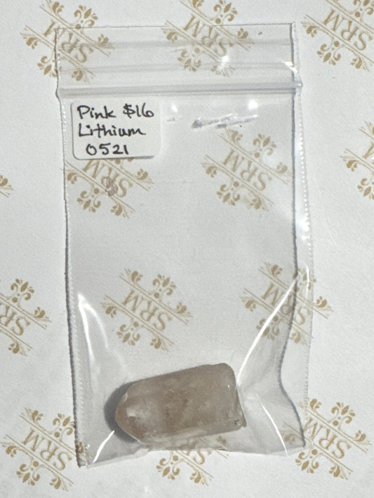 Bag : Pink Lithium, 1"x1½"