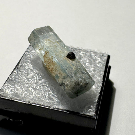 Crystal : Mounted : Natural Aquamarine, Shorl, Feldspar specimen from Namibia