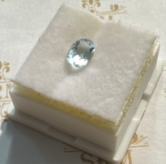 Faceted : Aquamarine, 7mmx4mm