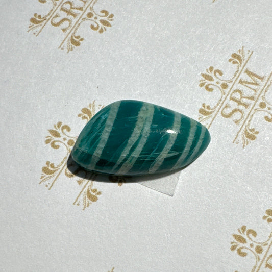 Cab : Amazonite, 25mm x 13mm x 4mm, 17ct, Russian