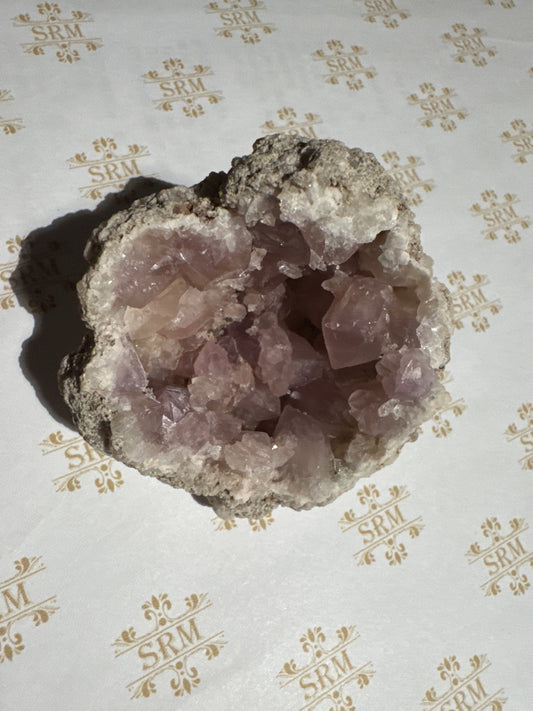 Geode : Pink Amethyst, half, 2½"x1½"
