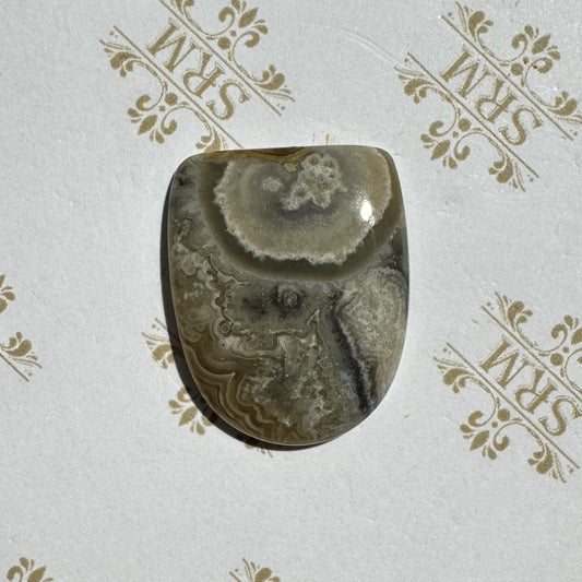 Cab : Crazy Lace Agate, 30mm x 23mm x 4mm, 35ct