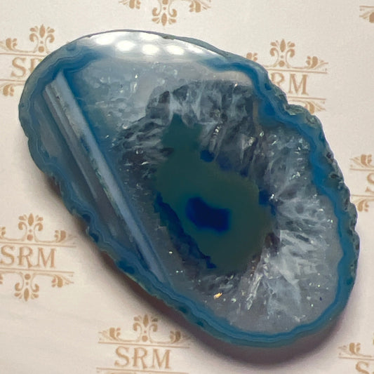 Novelty : Agate Phone Grip!  Natural Edge!  Dyed.