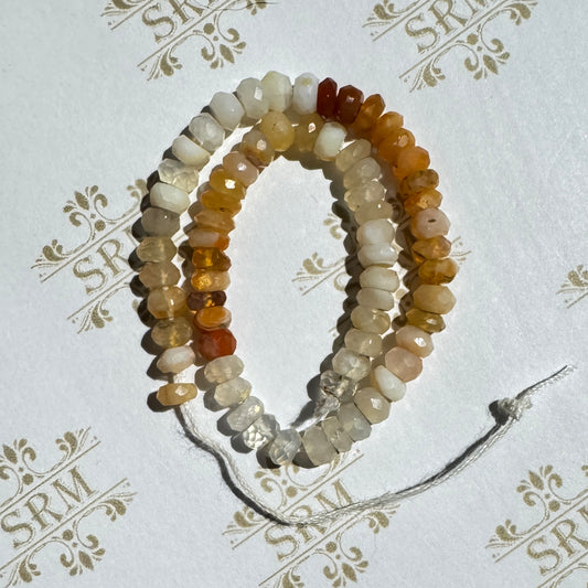 Faceted: Strand 5mm Fire Opal, 7", 19ct