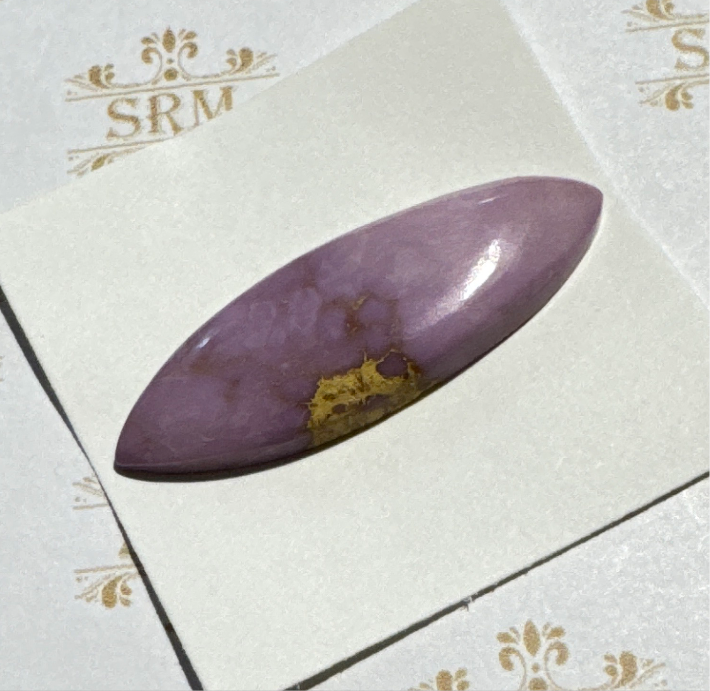 Cab: Phosphosiderite, 43x13x4, 23cts