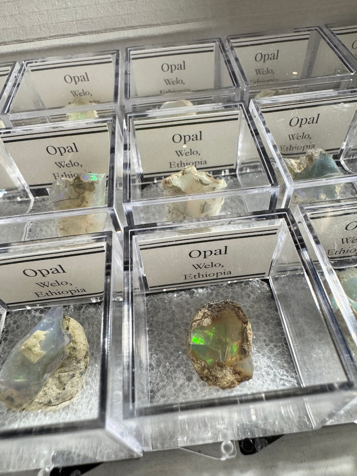 Bulk : Mounted : Welo Opals, Ethiopia, 15 Pieces