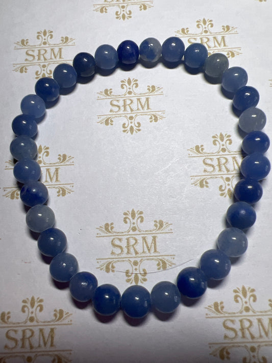 Bracelet : 6mm Blue Aventurine : 6¾”