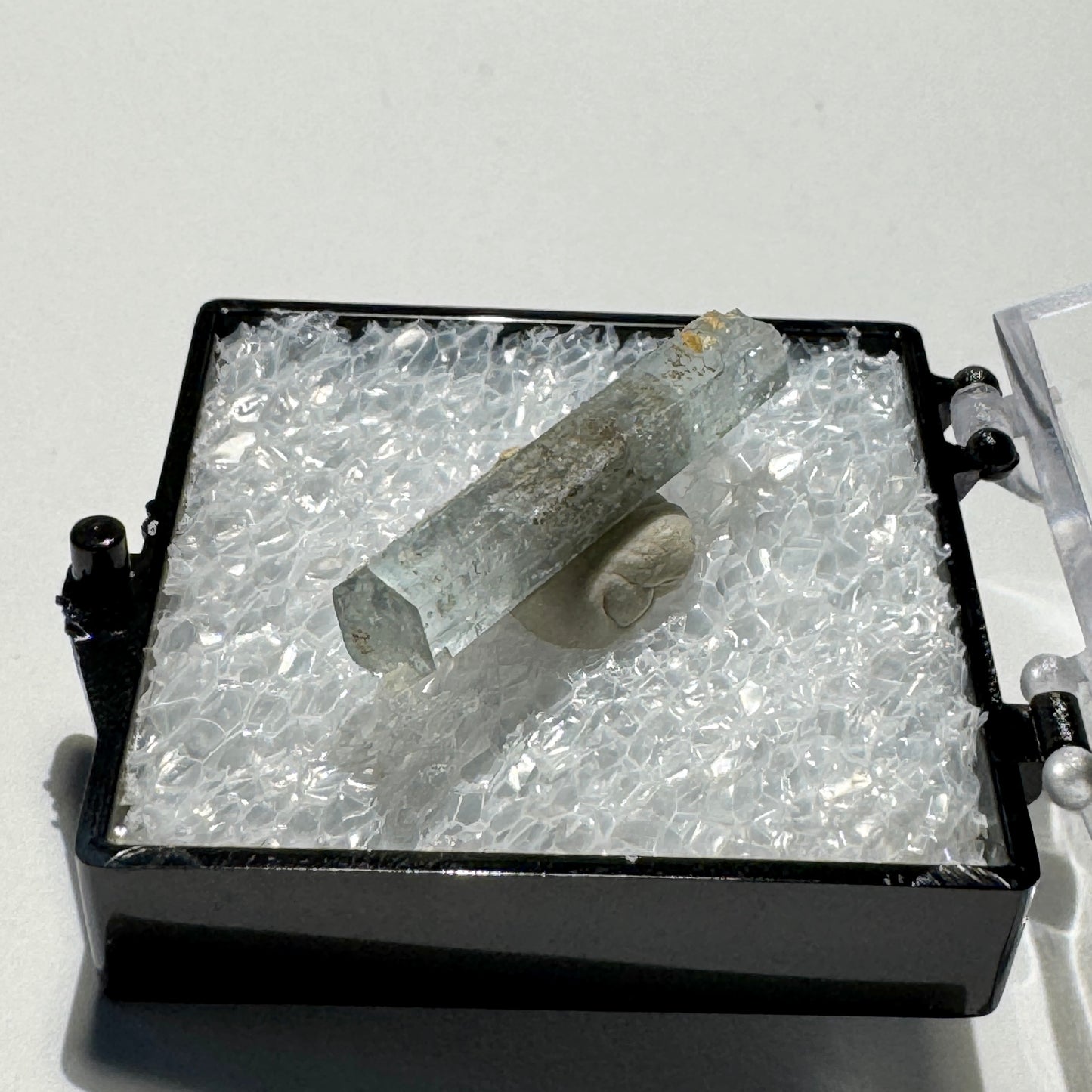 Crystal : Mounted : Natural Aquamarine specimen from Namibia, 1.2 grams, Double Termination