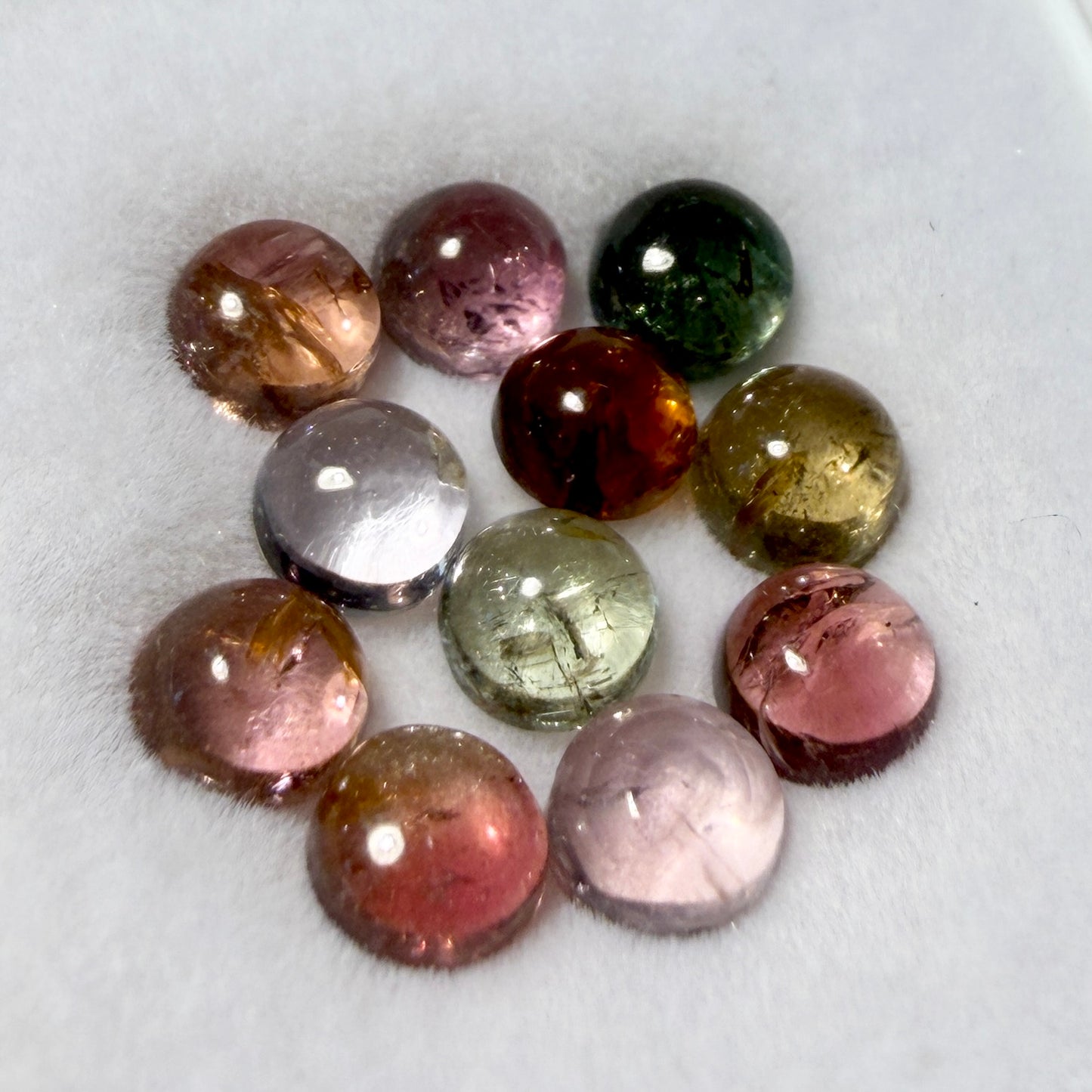 Cabs : Multi-colored Tourmaline, 5mm, petite display box