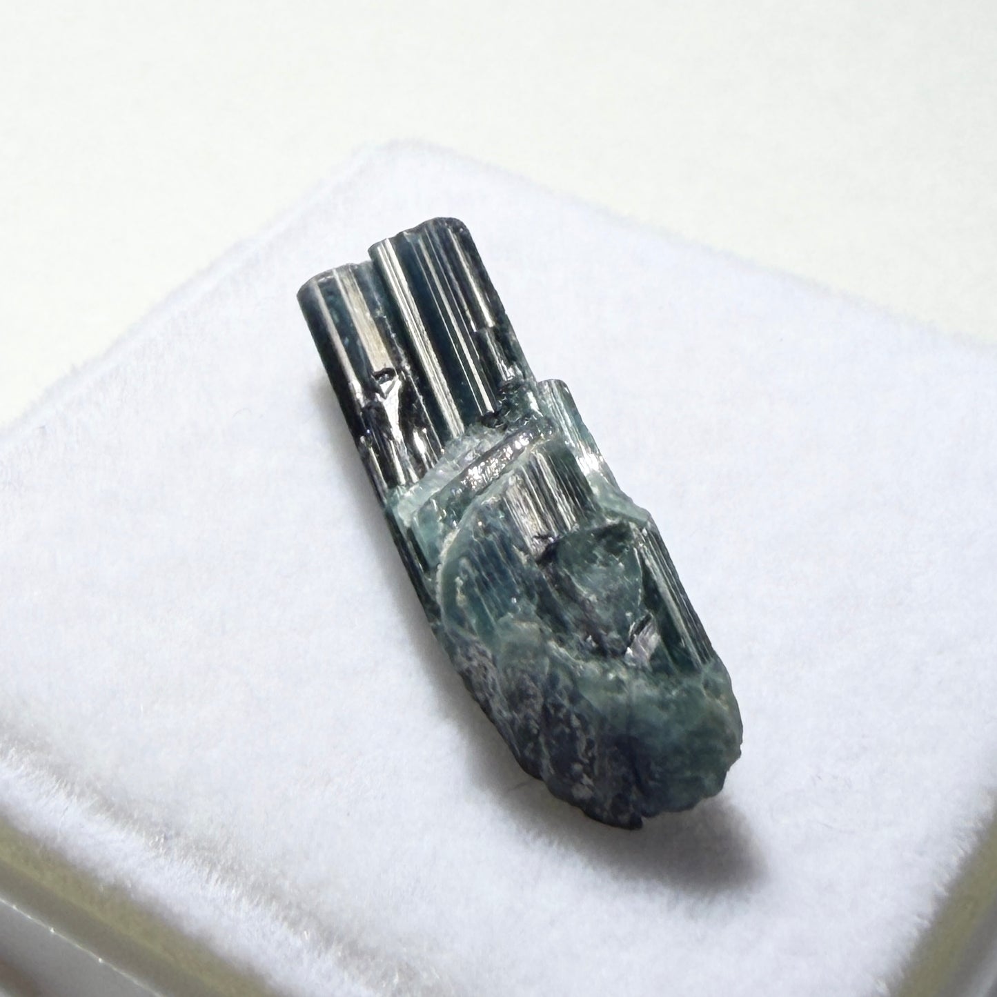 Crystals : Blurple Tourmaline, 1.65gm, Afghanistan, in small display box