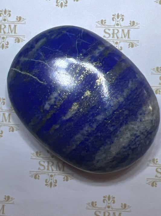 Palmstone : Lapis with Pyrite 2-1/4”
