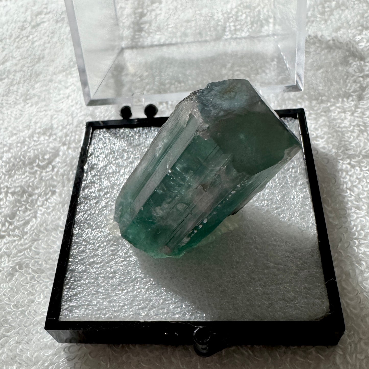 Crystal : Mounted : Watermelon Tourmaline in 2” Acrylic Box, 139ct