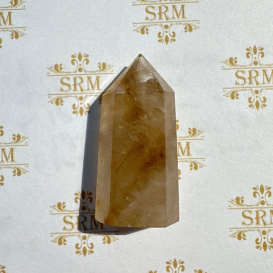 Point : Rutile in Quartz, ~1½"