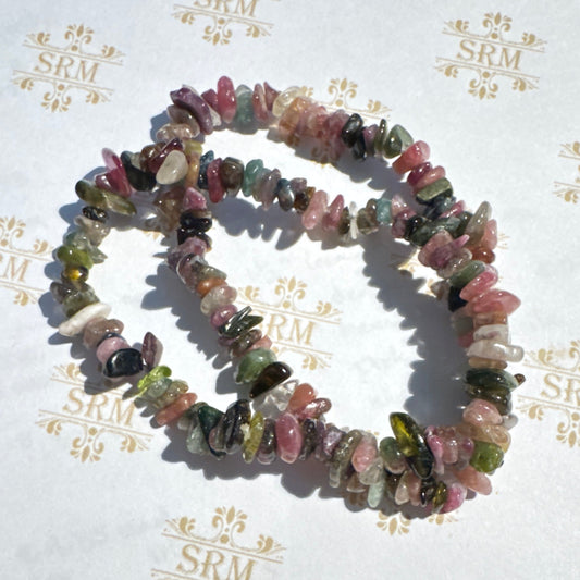Bracelet : Chip : Mixed-Color Tourmaline, 6¾"