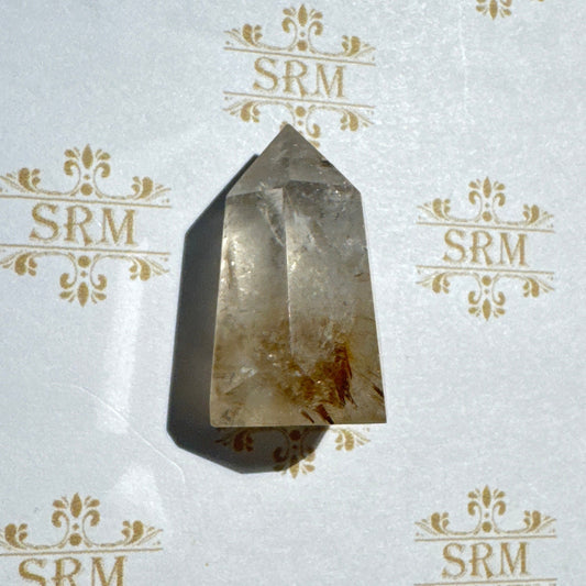 Point : Rutile in Quartz, ~1¼"