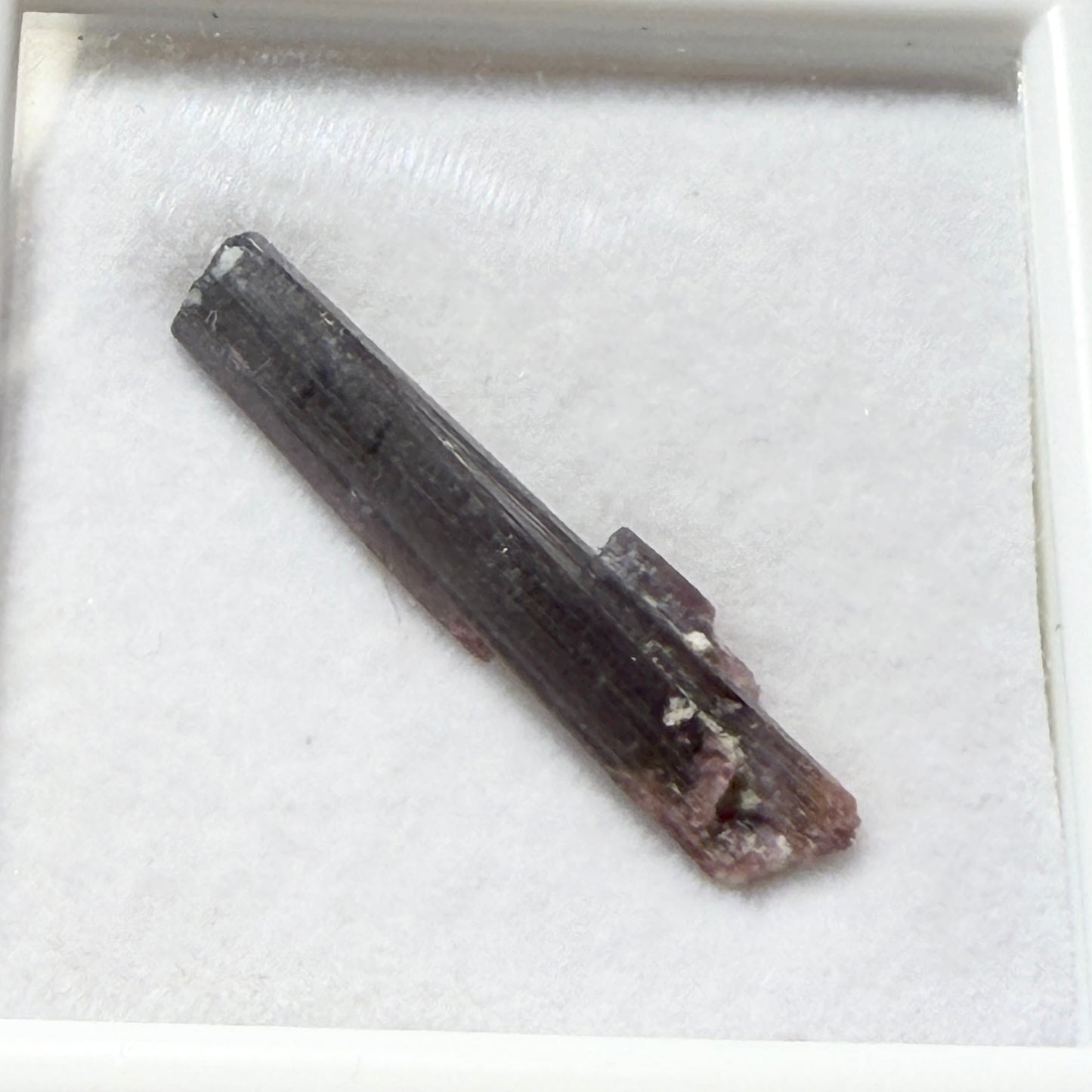 Crystals : Purple Tourmaline, 1.125gm, Nigeria, in small display box