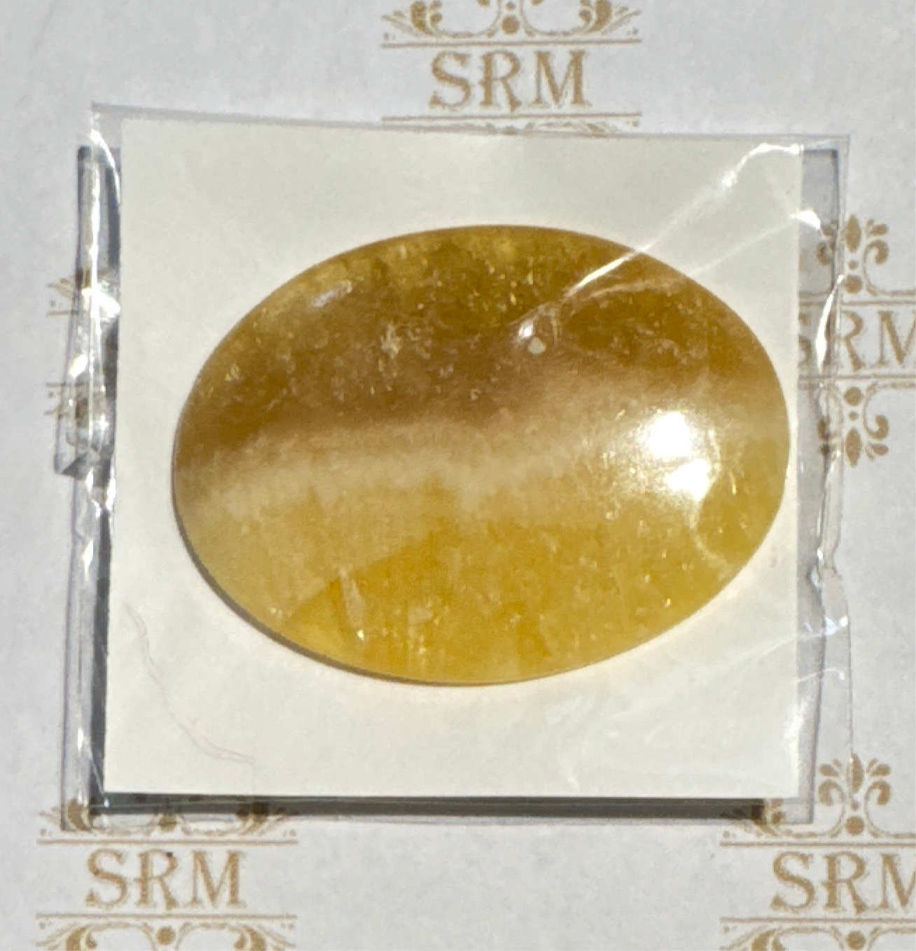 Cab : Calcite, 40x30x3, 64ct