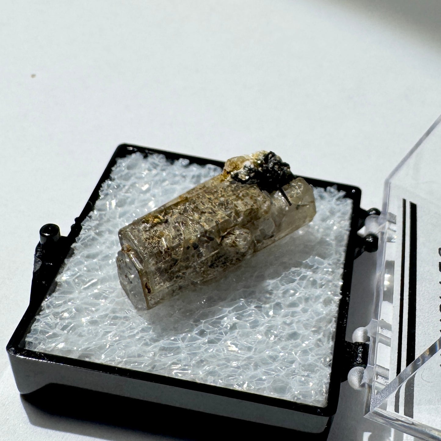 Crystal : Mounted : Natural Aquamarine, Shorl, Feldspar specimen from Namibia