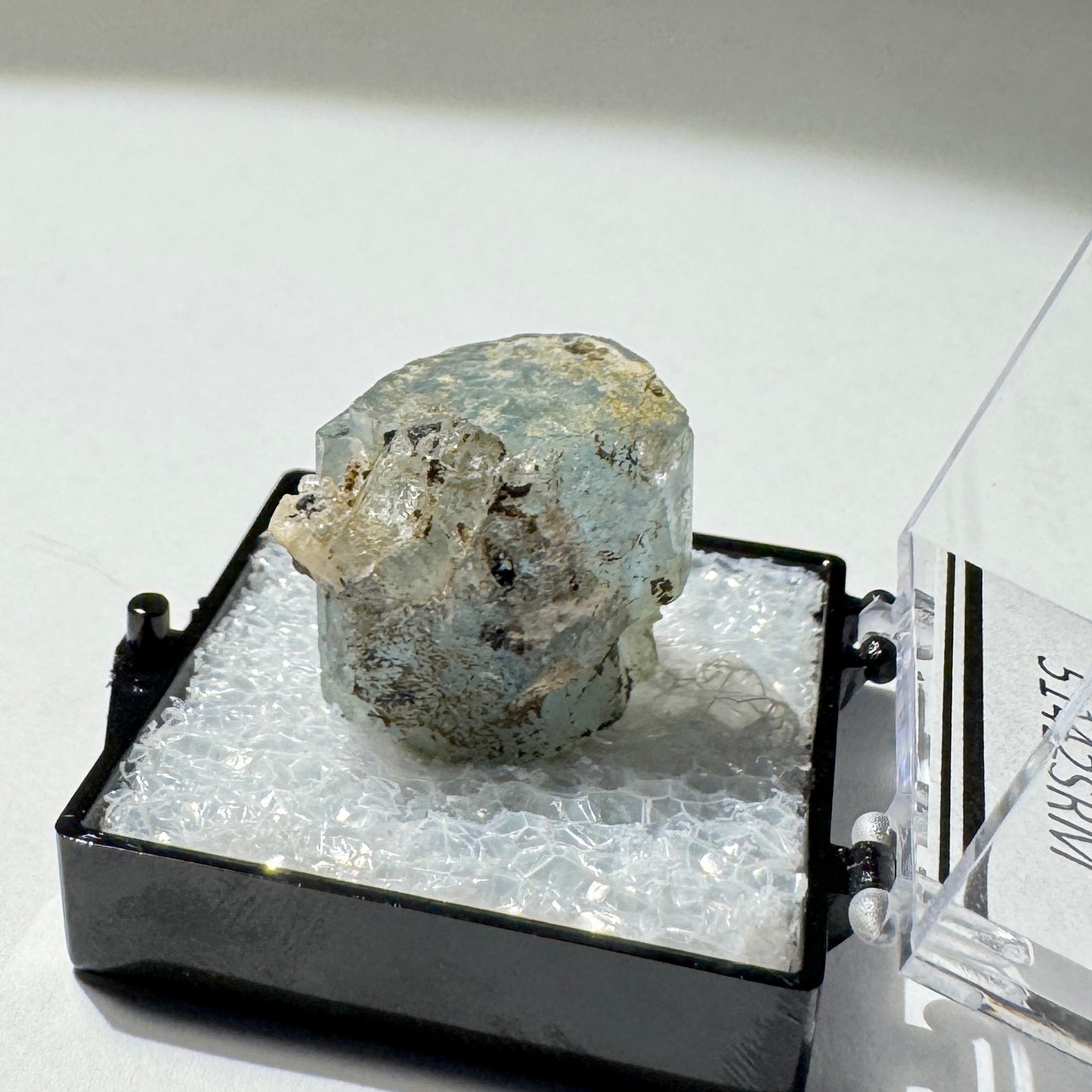 Crystal : Mounted : Natural Aquamarine, Shorl, Feldspar specimen from Namibia