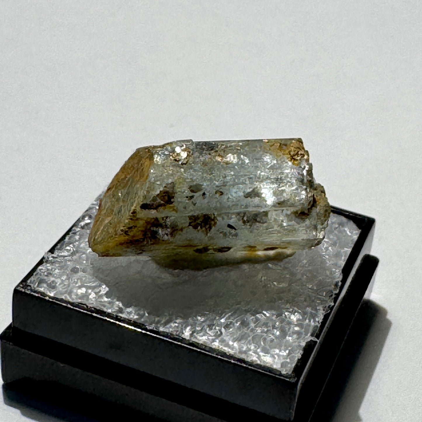 Crystal : Mounted : Natural Aquamarine, Shorl, Feldspar specimen from Namibia