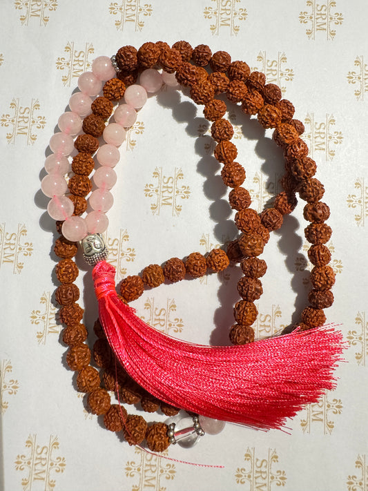 Mala : 108 Rudraksha Prayer Bead Necklace.  Choice!