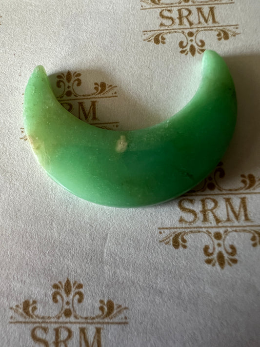 Carved : Chrysoprase : Moon