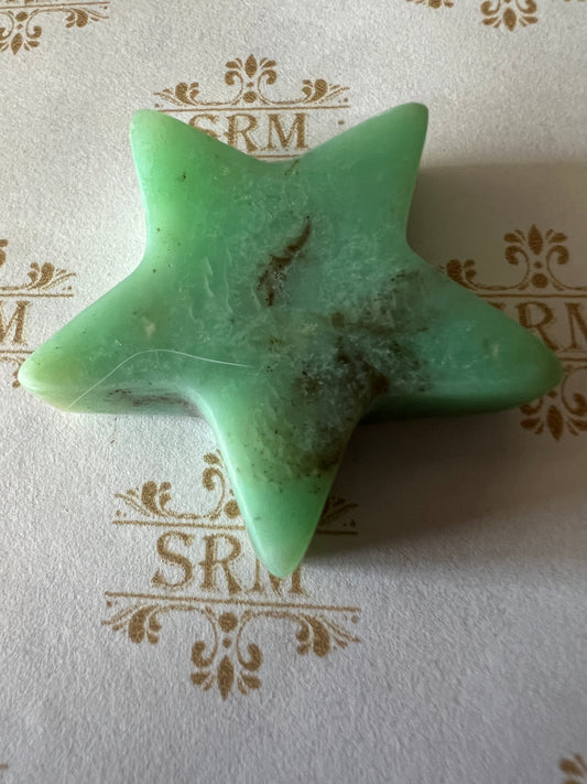 Carved : Chrysoprase : Star