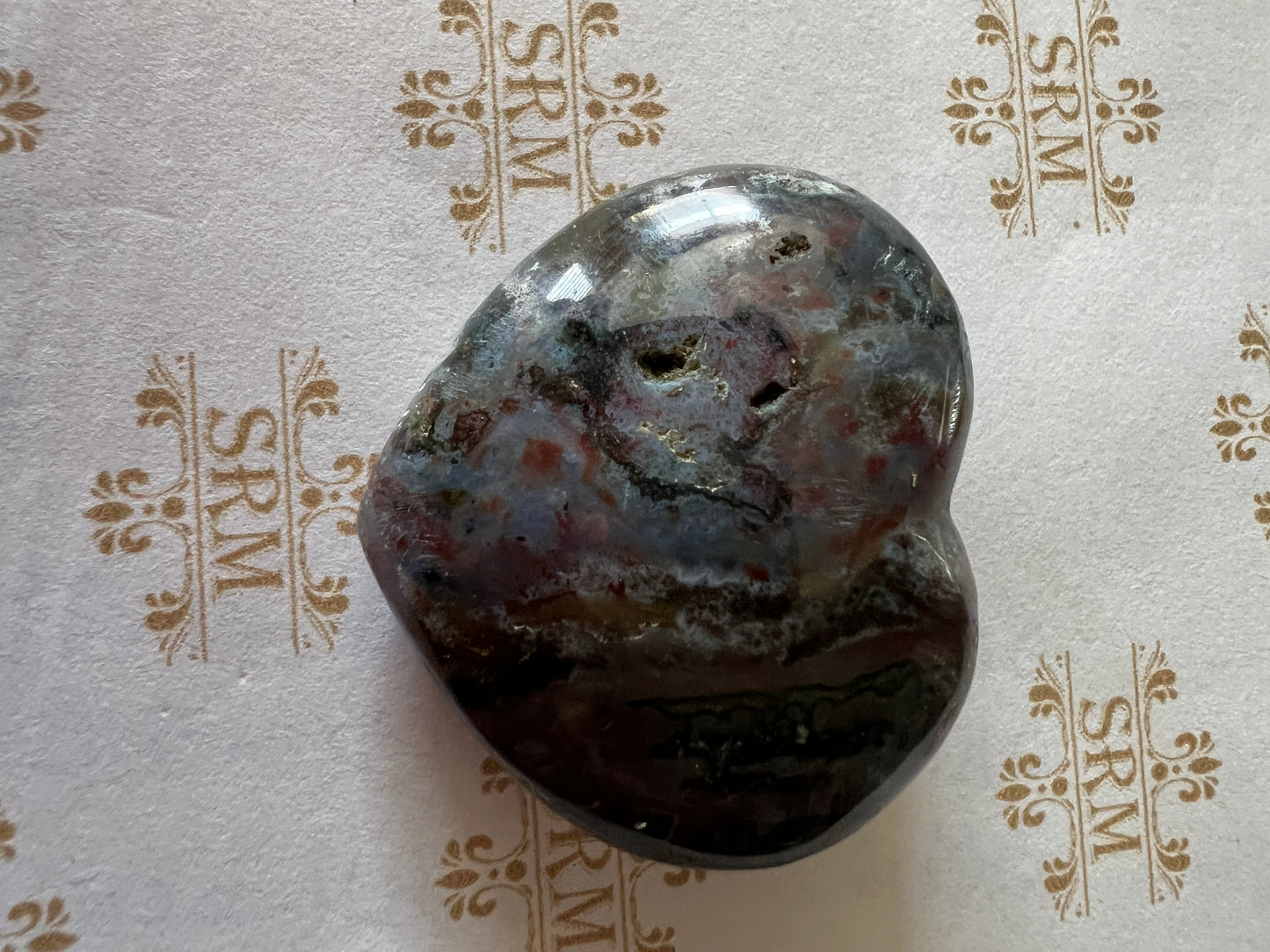 Carved : Ocean Jasper Heart