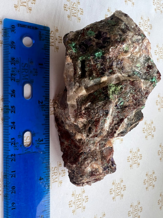 Cluster :  Fluorite, Malachite, Barite. Mexico. Choice!
