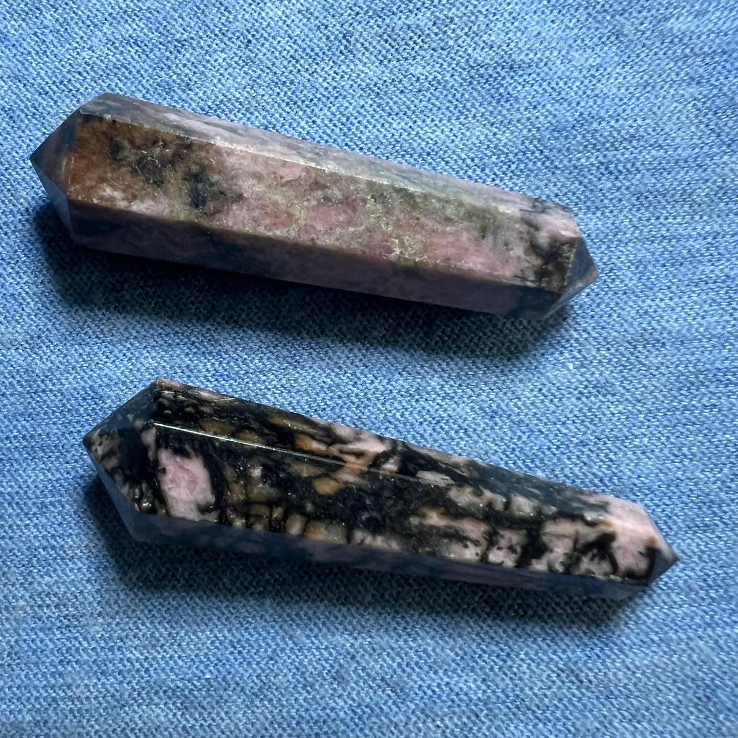 DT (Double Terminated) : Scepter Wand: Rhodonite.  Choice!