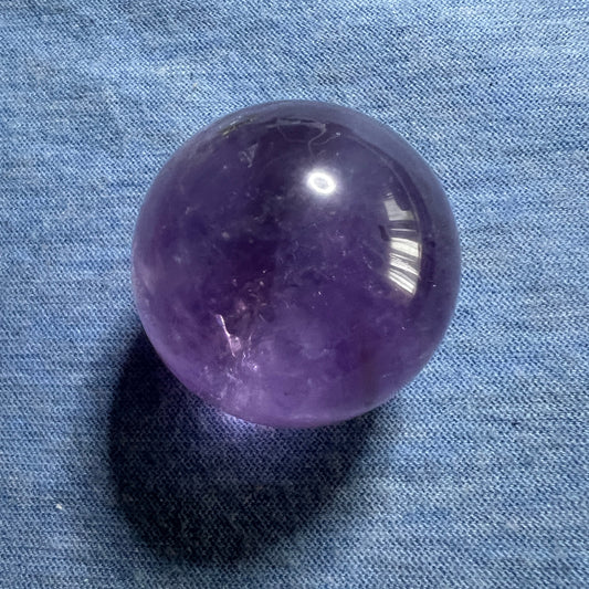 Sphere : Choice!  Amethyst, Peach Moonstone, Rainbow Jasper, Rose Quartz, Blue Hawks Eye.  Approx.  1”.