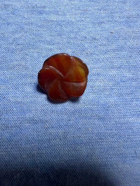 Bead : Crystal Flower : Carnelian.